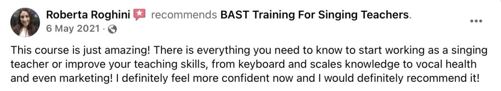 BAST Testimonial Roberta